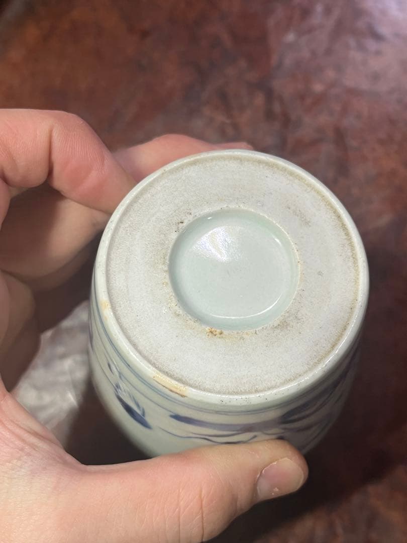 古伊万里　蕎麦猪口　そば猪口　舟曳　船　民藝　民芸　くらわんか