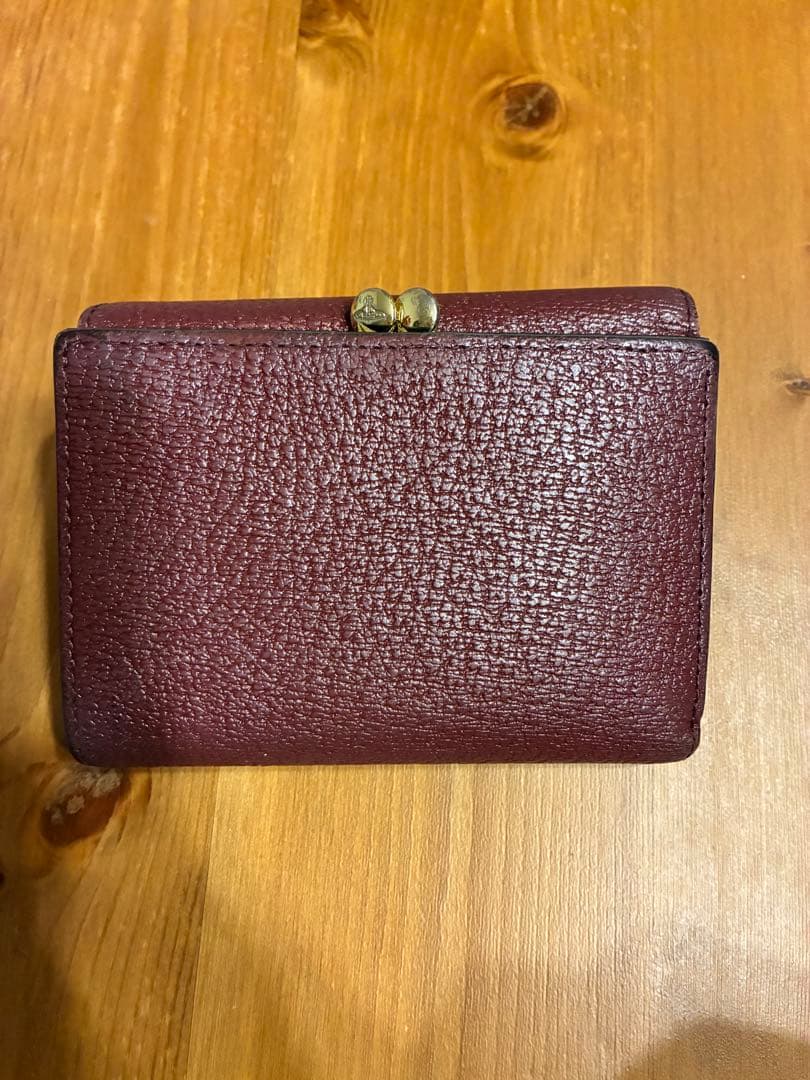 ヴィヴィアンウエストウッド 三つ折り財布 がま口 ワインレッド ボルドー