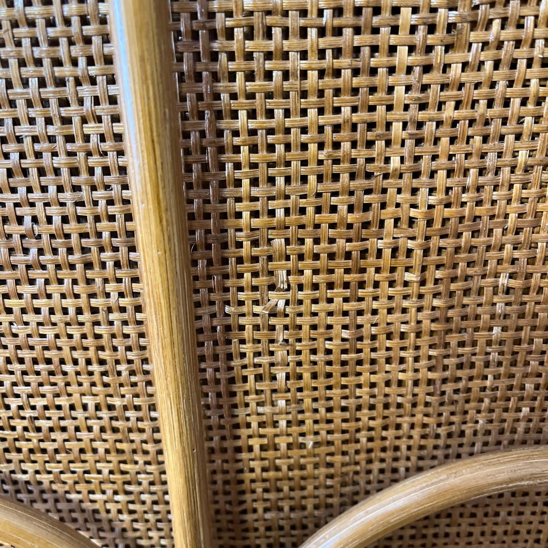 昭和レトロ 4連 ラタンパーテーション