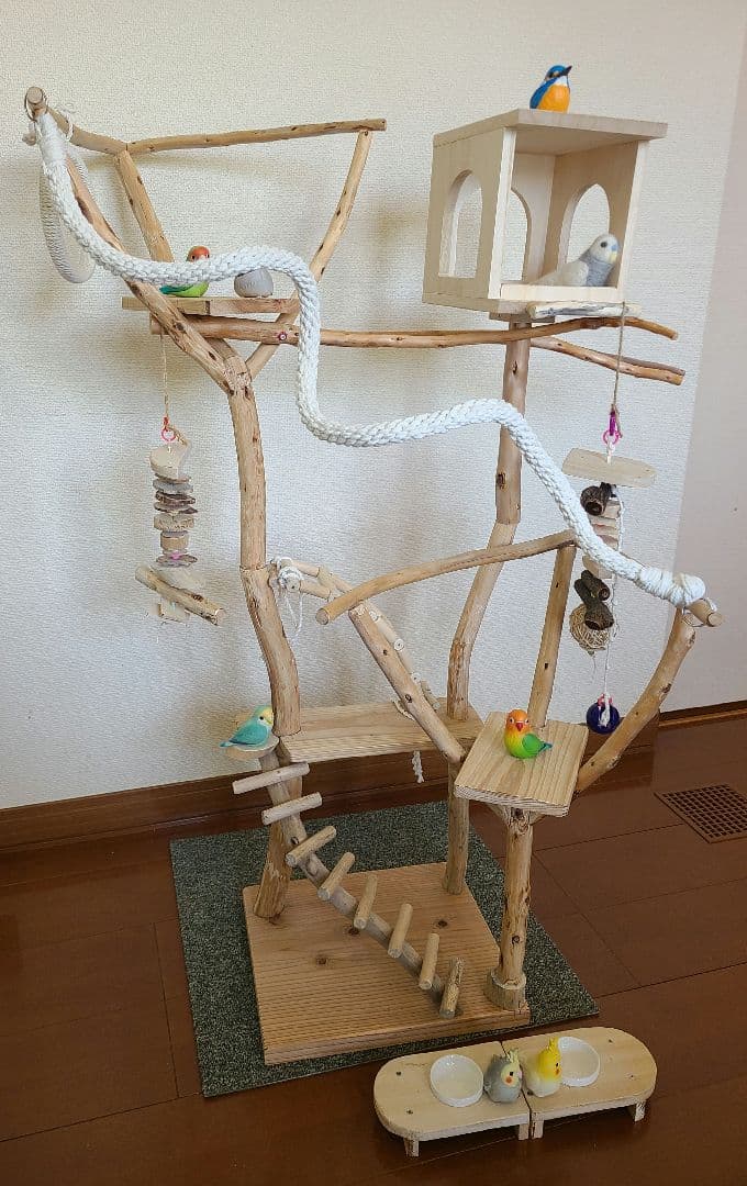 ① ぽこなつページ　バードアスレチック　ハンドメイド　流木