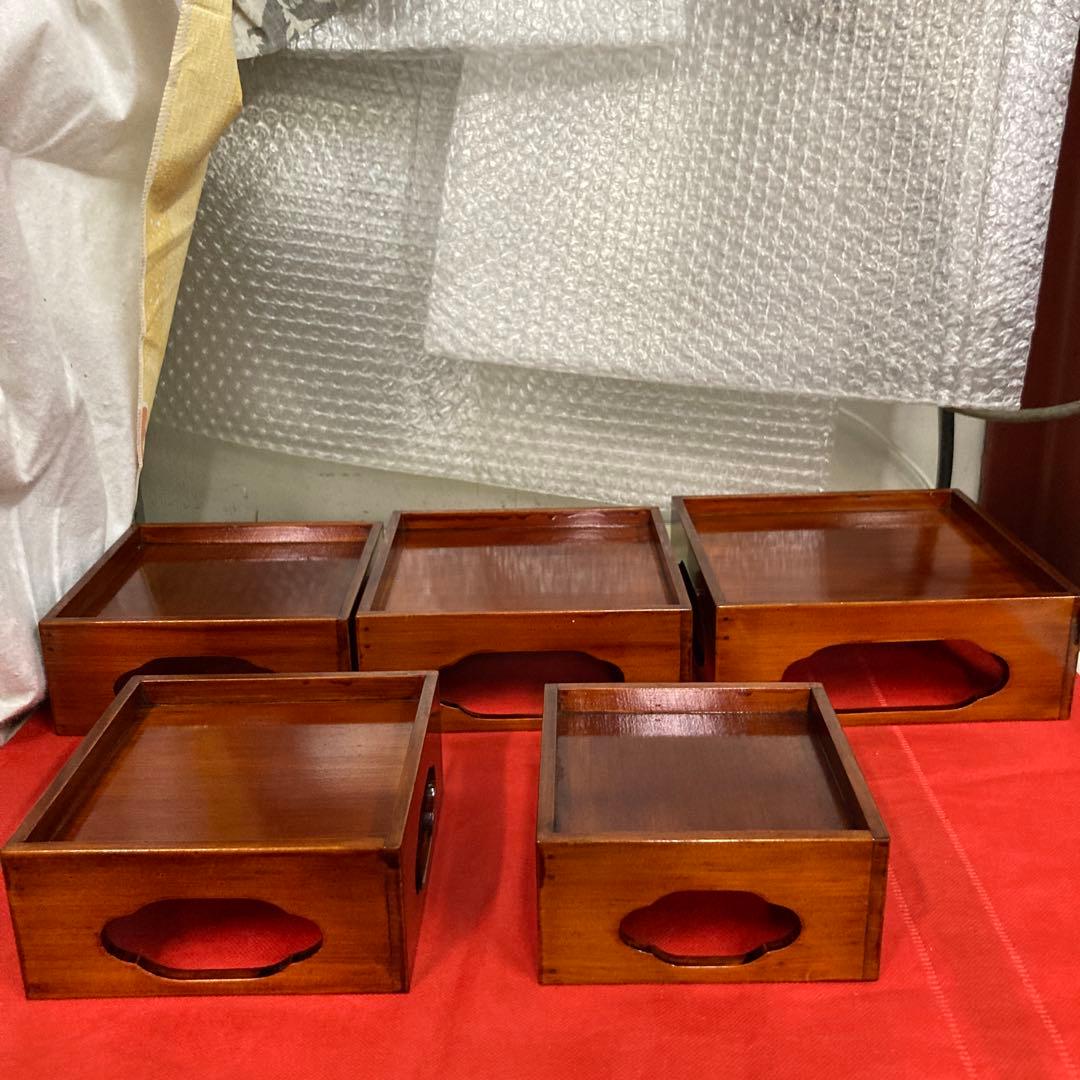 茶道具　煎茶道具　漆器　五段階　重箱　懐石膳　会席膳