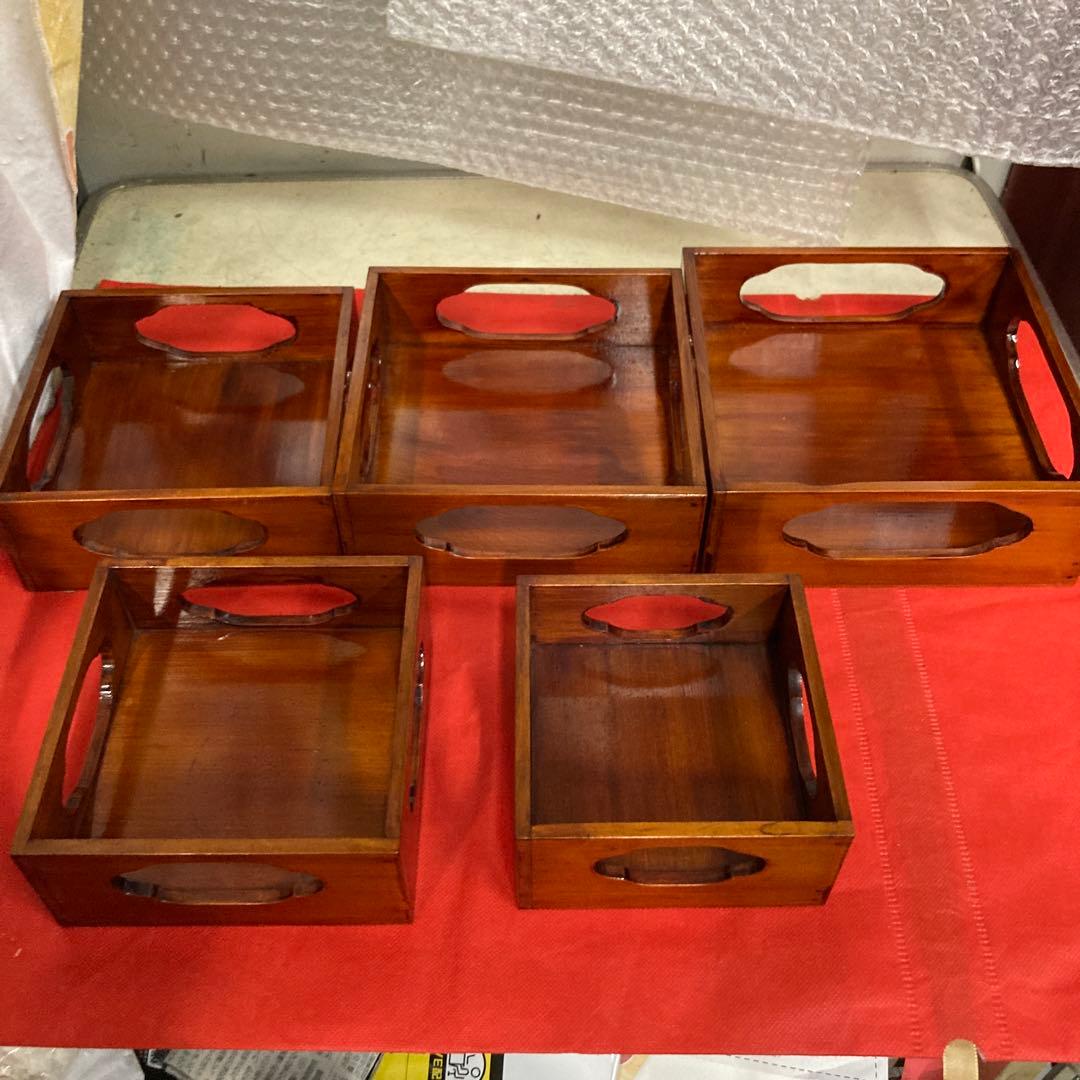 茶道具　煎茶道具　漆器　五段階　重箱　懐石膳　会席膳