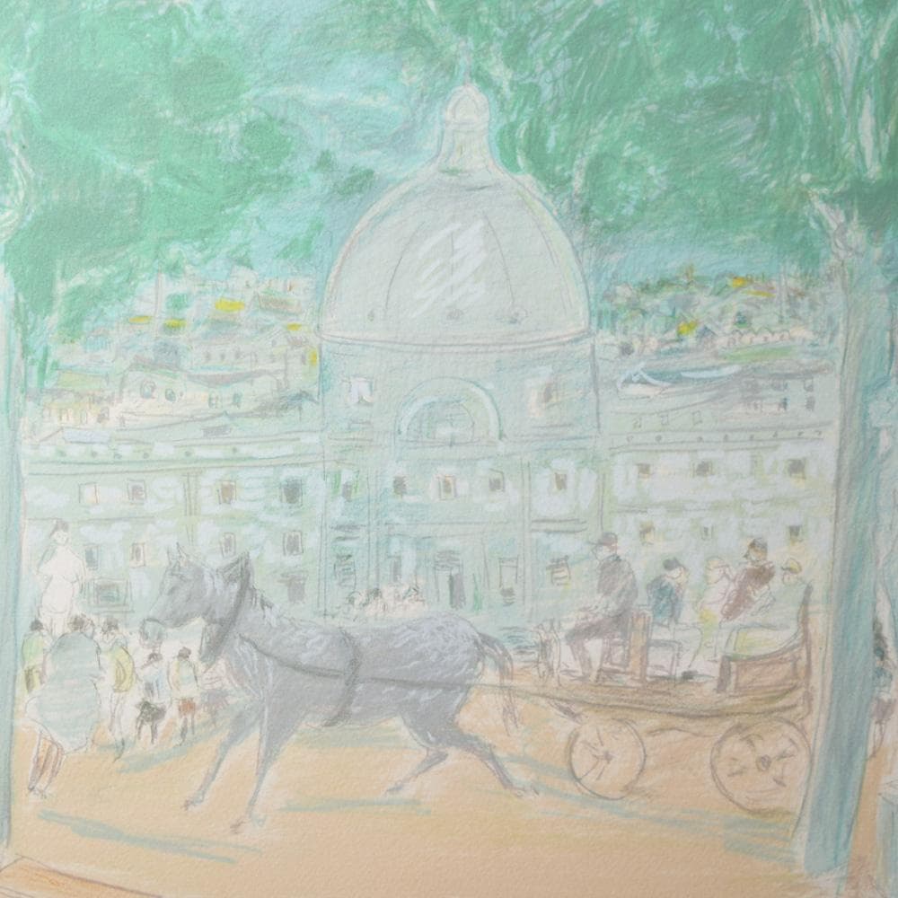 ジャン・フサロ Jean Fusaro フォンテーヌ ボルゲーゼ リトグラフ