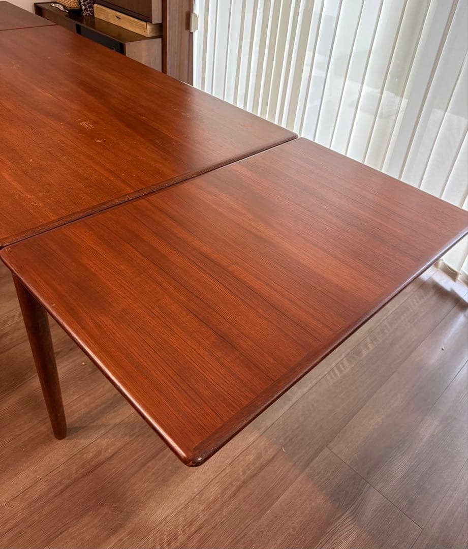 北欧 デンマーク エクステンションテーブル チーク材