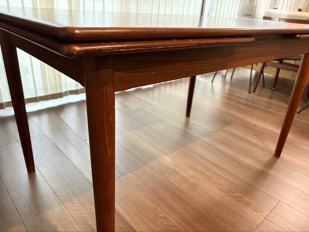 北欧 デンマーク エクステンションテーブル チーク材