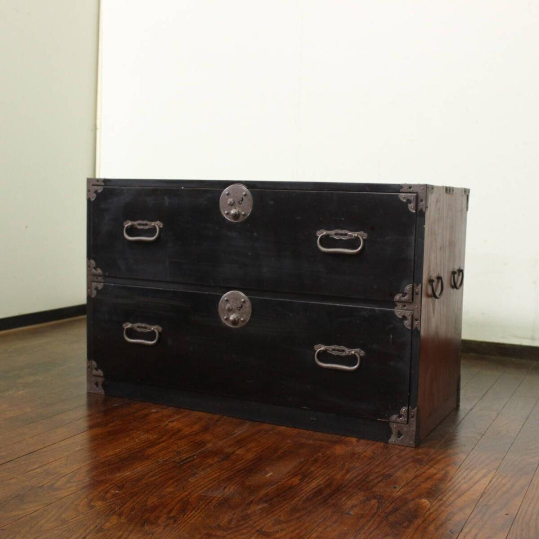 庄内箪笥 引出二杯・中桐！ローチェスト！古家具時代箪笥/和箪笥/ローボード