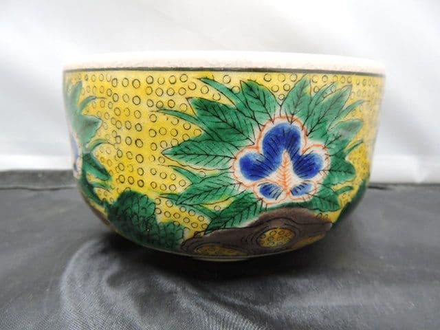 九谷茶碗　保存箱有　M１３１３