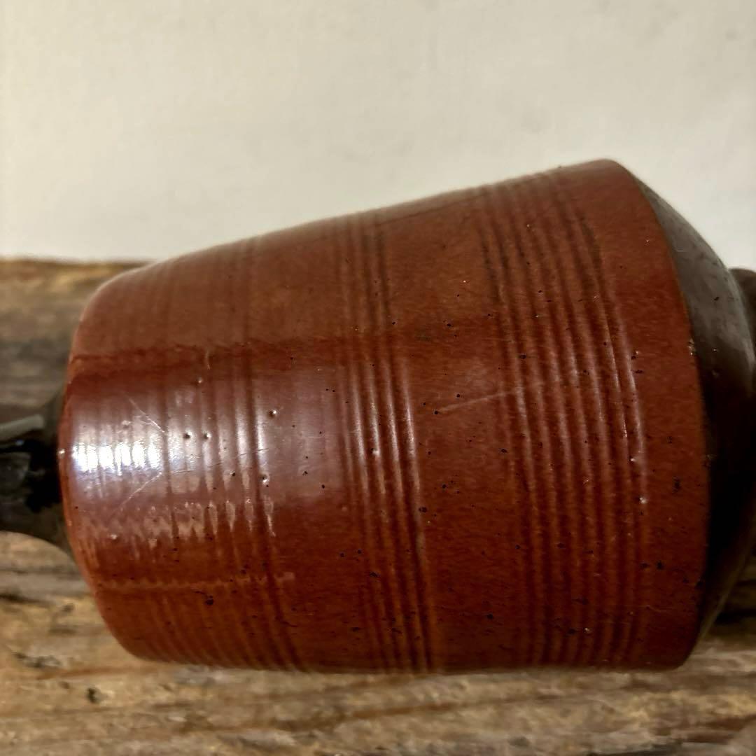 大堀相馬鉄釉もしくは古丹波天目釉徳利　古陶磁.骨董.アンティーク.花入.古民芸