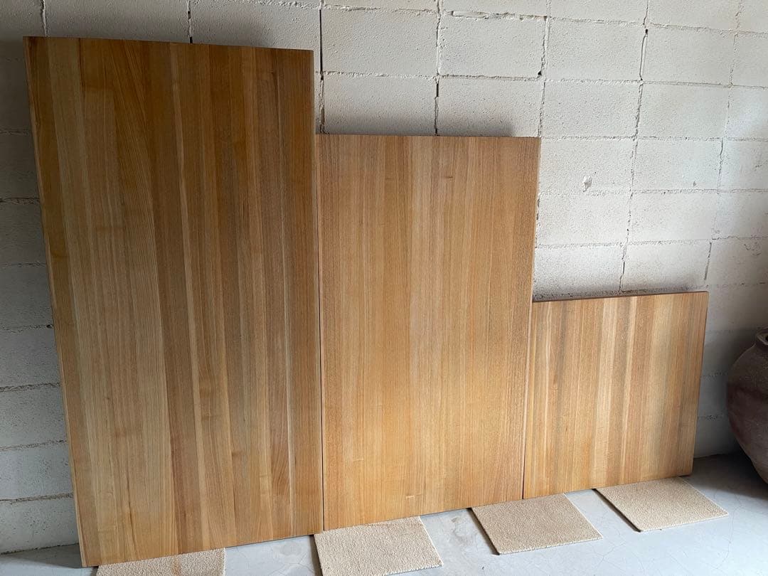 無印良品 MUJI ダイニング3点セット　タモ材　天然木無垢材　80サイズ