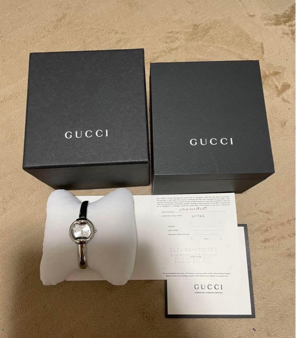 GUCCIグッチ GG文字盤 腕時計 レディースウォッチ シルバー 1400L