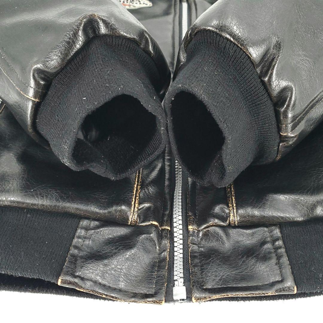 背面ビッグロゴ刺繍◆ハーレーダビッドソン◆PVCライダースジャケットSJ1444