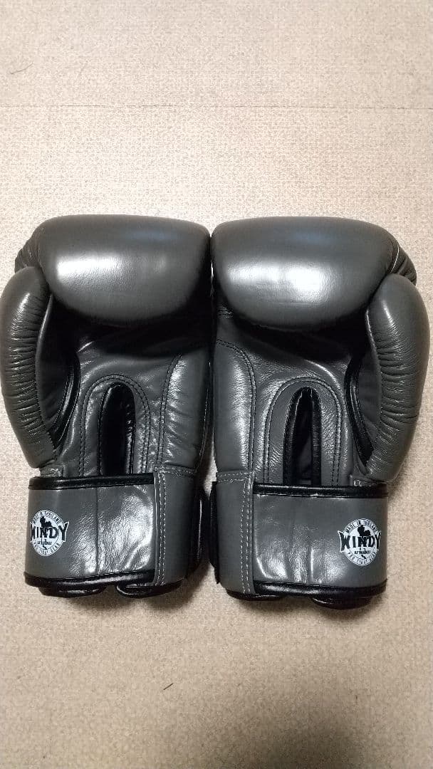 本革製WINDYボクシンググローブ 10oz 濃いグレー NP