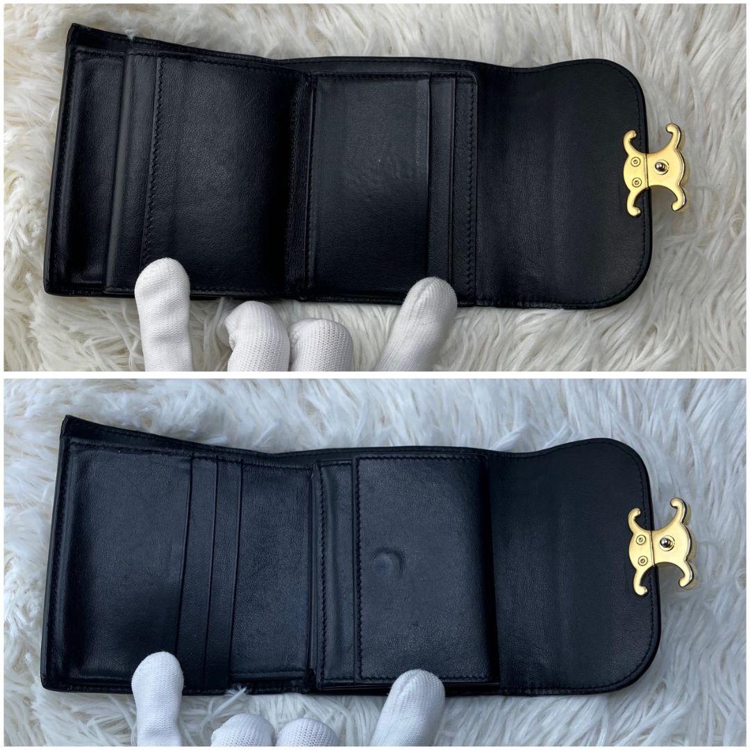 極美品✨ セリーヌ 折り財布 トリオンフ フラップ スモールウォレット