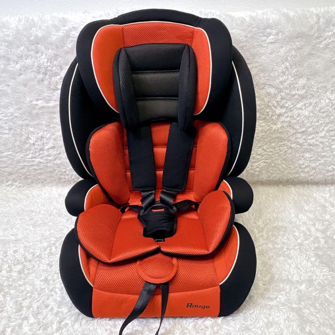 日本育児 ハイバック ブースター ルージュ チャイルドシート ブラック レッド