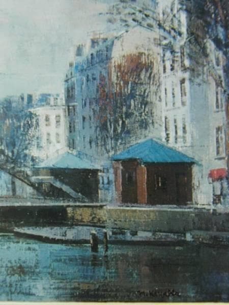 ケルベラ、運河、高級希少画集画、版上サイン入 新品額付