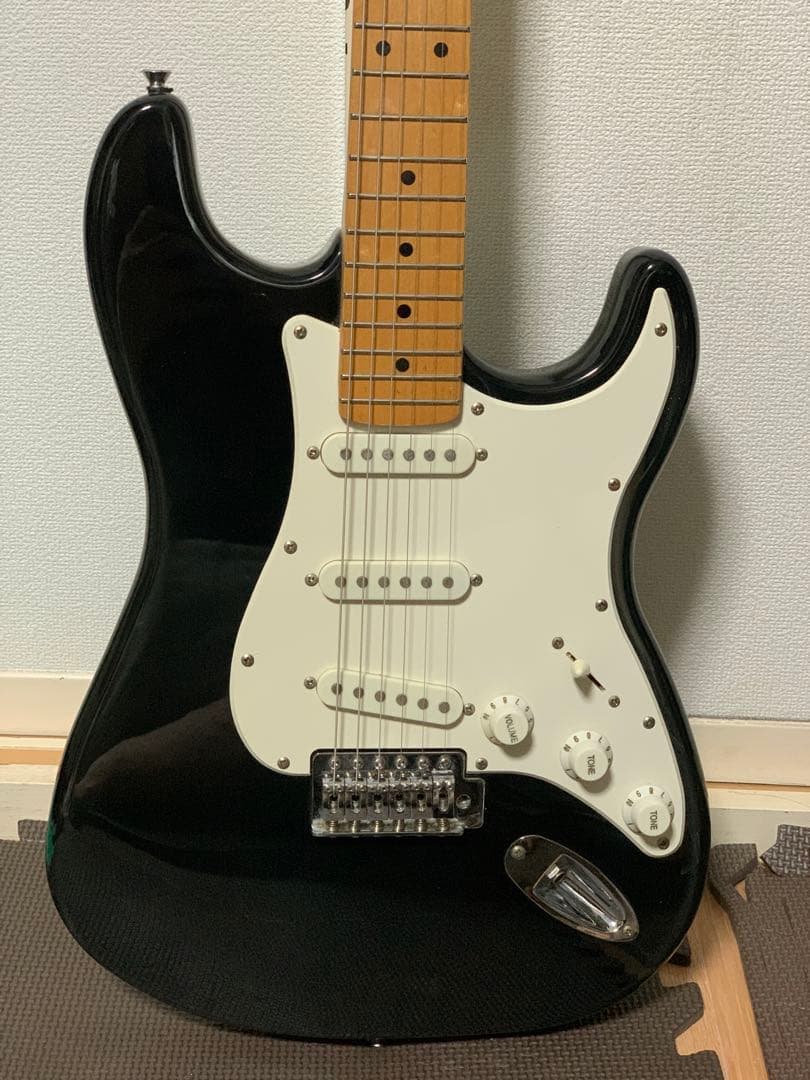 Juno ジュノ ST ストラトキャスター タイプ 黒 ブラック メイプル指板