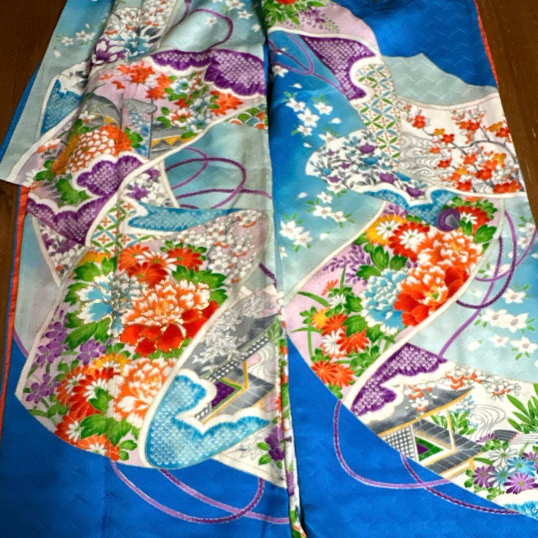 七五三　7歳　女の子　正絹着物　袋帯、長襦袢、小物セット