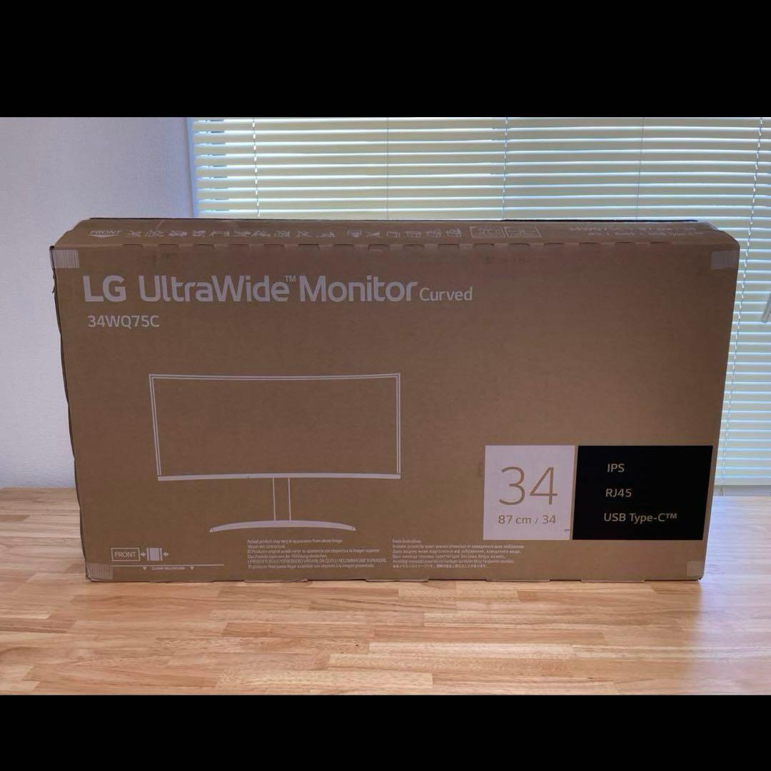【ほぼ新品】34WQ75C-B LG 34型 UWQHD曲面ディスプレイ