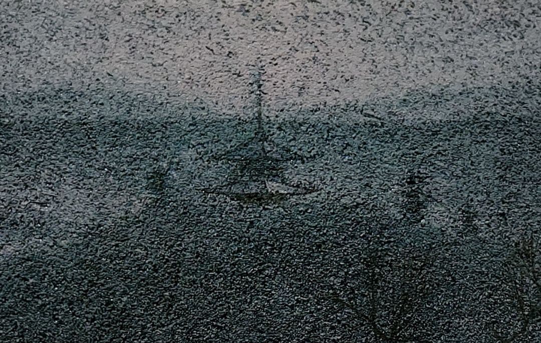 松浦　敬文「黒谷夕鐘」油彩