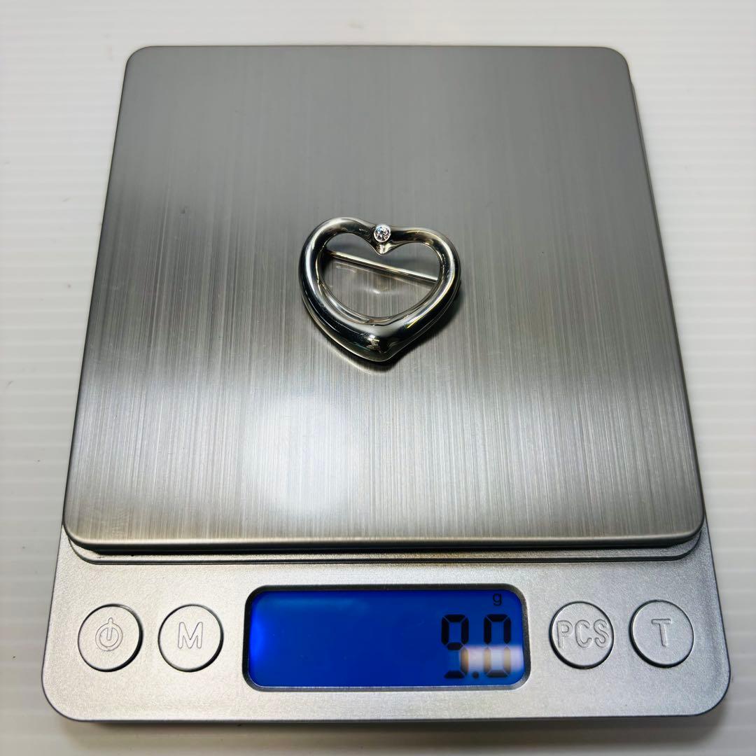 ティファニー ダイヤ オープンハート ブローチ 925 シルバー 希少 レア