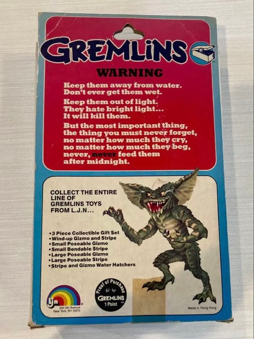 【LJN社製 1984年】GREMLINS ギズモ フィギュア 当時物　箱傷み