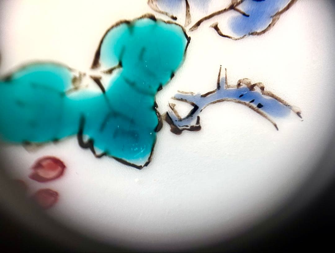 人間国宝　十三代柿右衛門　酒井田柿右衛門　錦花実文皿　5客