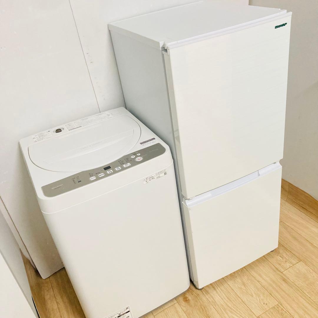 美品シャープ1人暮らし家電セット❗️大阪、大阪近郊配送と設置無料❗️B