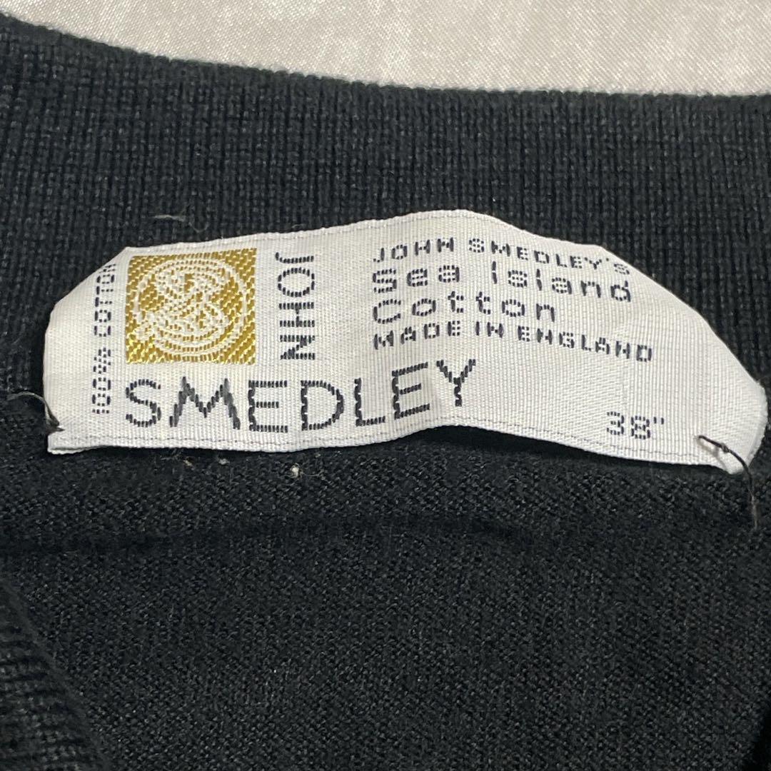 ジョンスメドレー  半袖ニットポロシャツ　ブラック　38