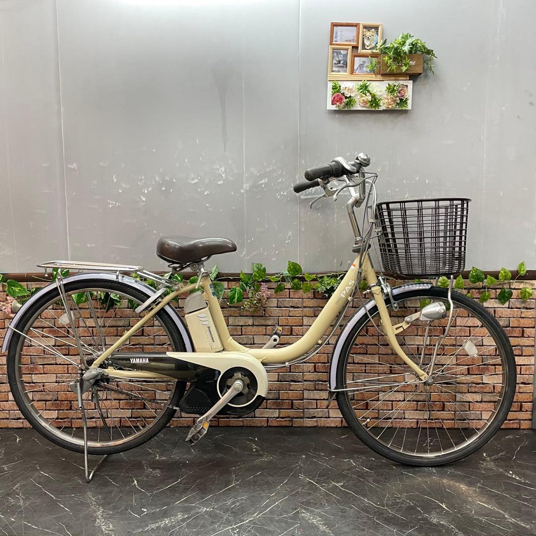【10】電動自転車 YAMAHA PAS クリーム 24インチ