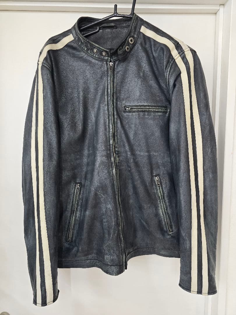 one and half　ラムレザーシングルライダース XXL　schott