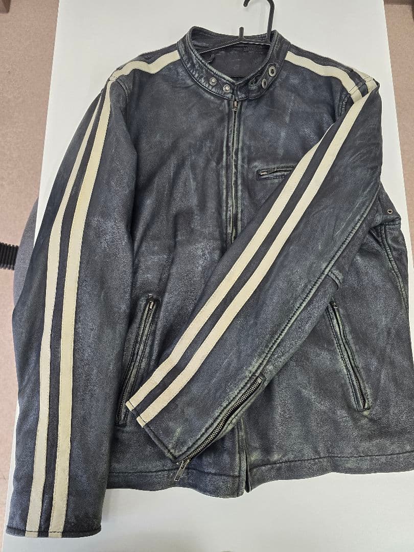 one and half　ラムレザーシングルライダース XXL　schott