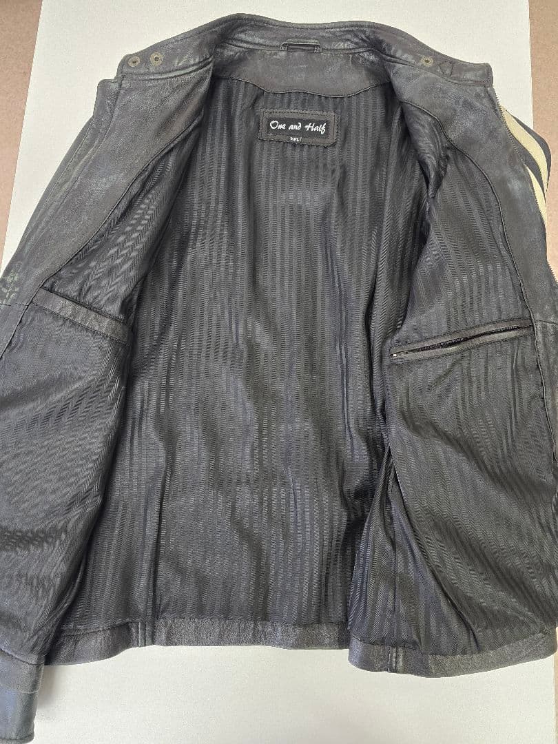 one and half　ラムレザーシングルライダース XXL　schott