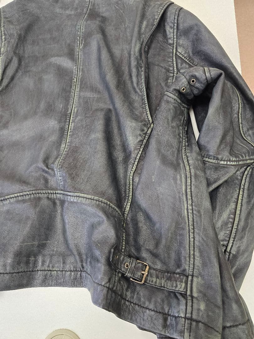 one and half　ラムレザーシングルライダース XXL　schott