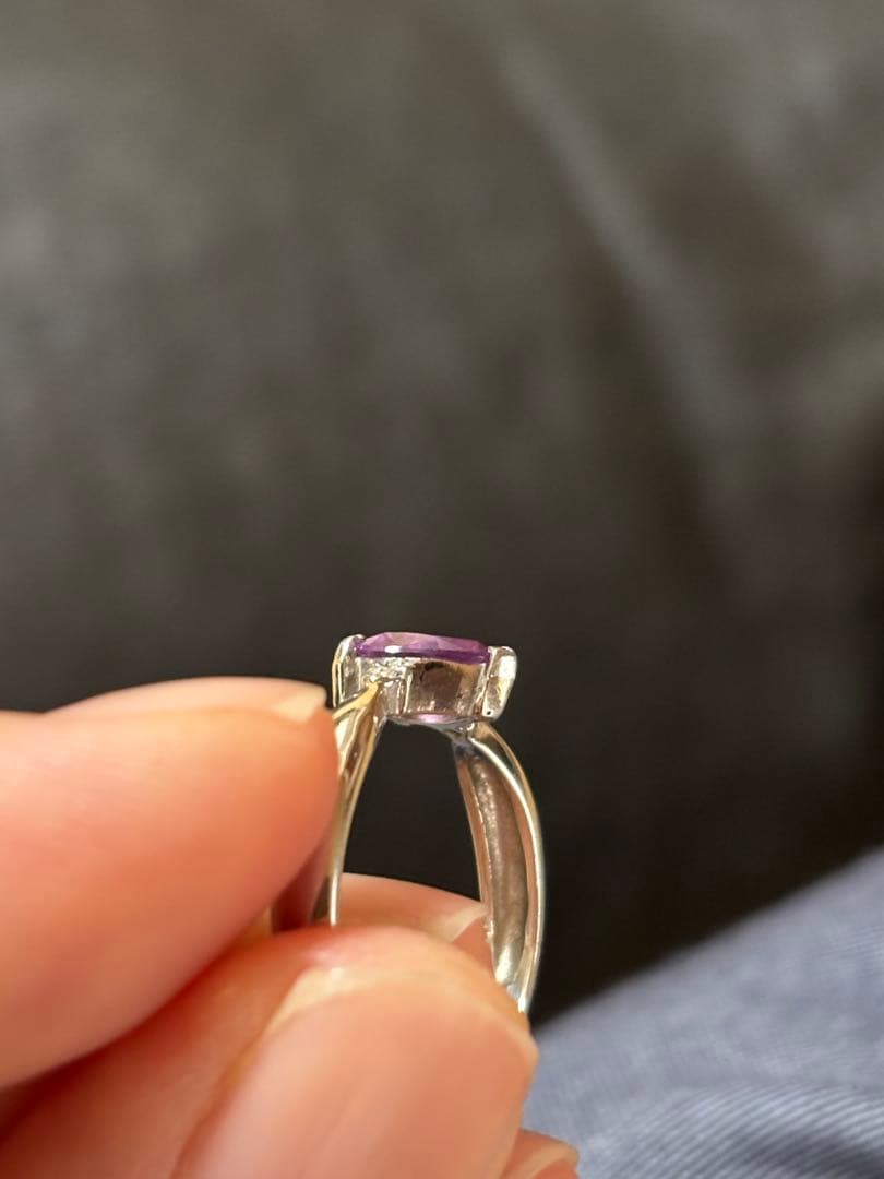 希少　非加熱バイオレットサファイアのリング