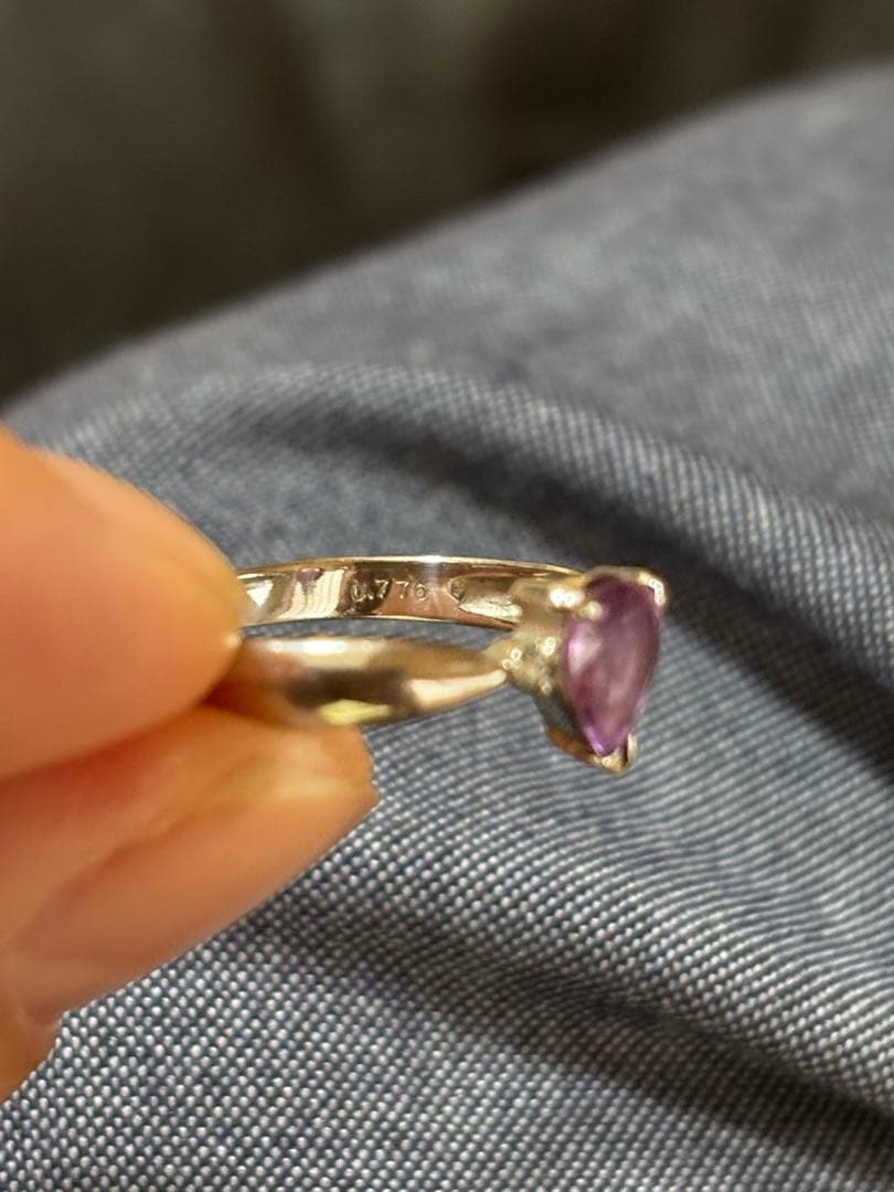 希少　非加熱バイオレットサファイアのリング