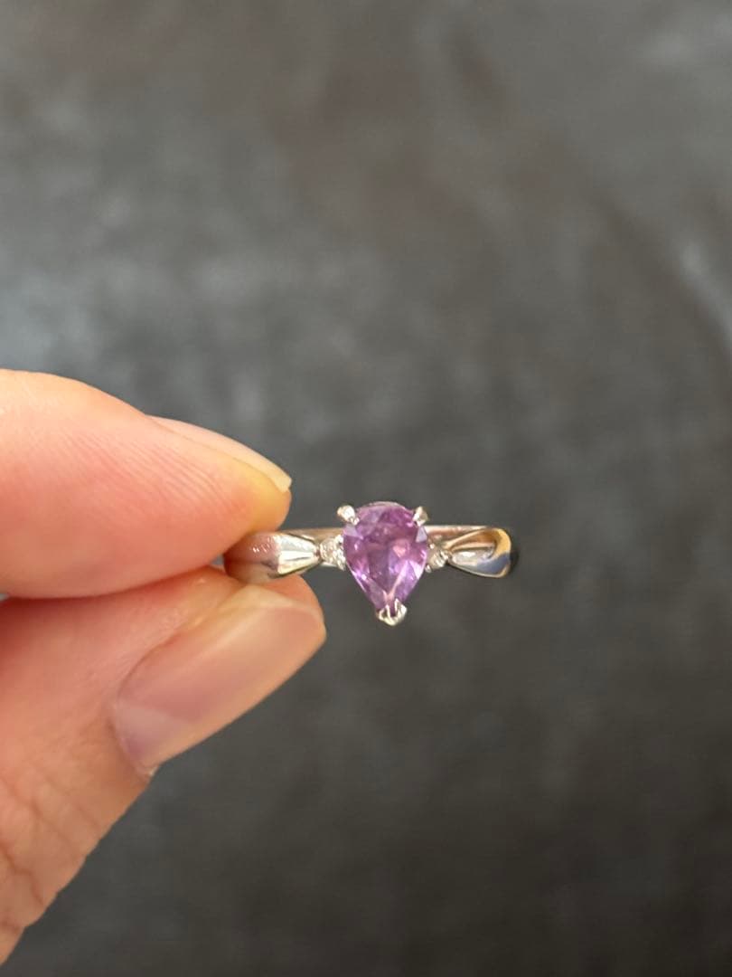 希少　非加熱バイオレットサファイアのリング