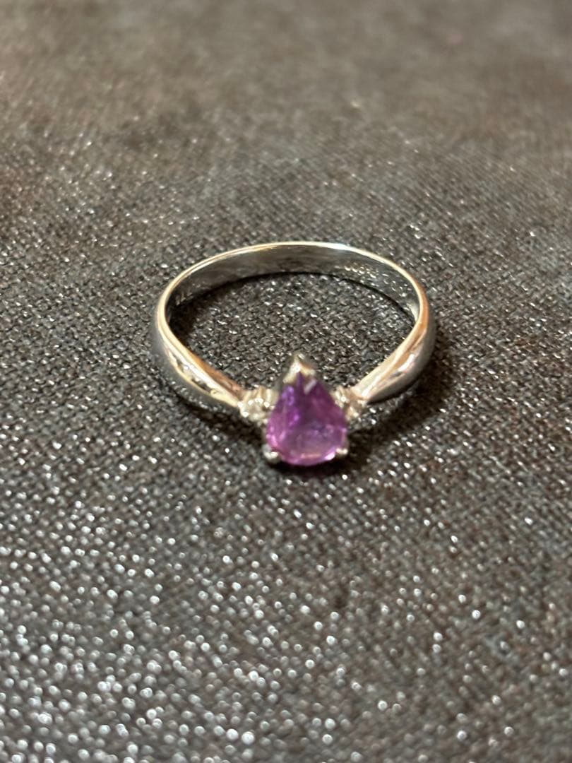 希少　非加熱バイオレットサファイアのリング