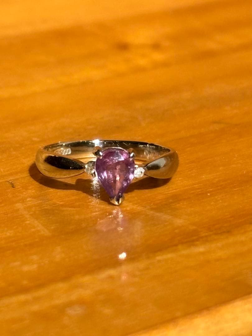 希少　非加熱バイオレットサファイアのリング