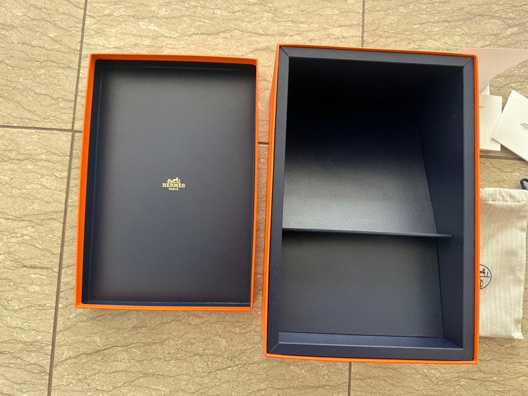 エルメス　ミニケリー　ケリードールピクト　ブルーボックス　空箱　ネイビーボックス