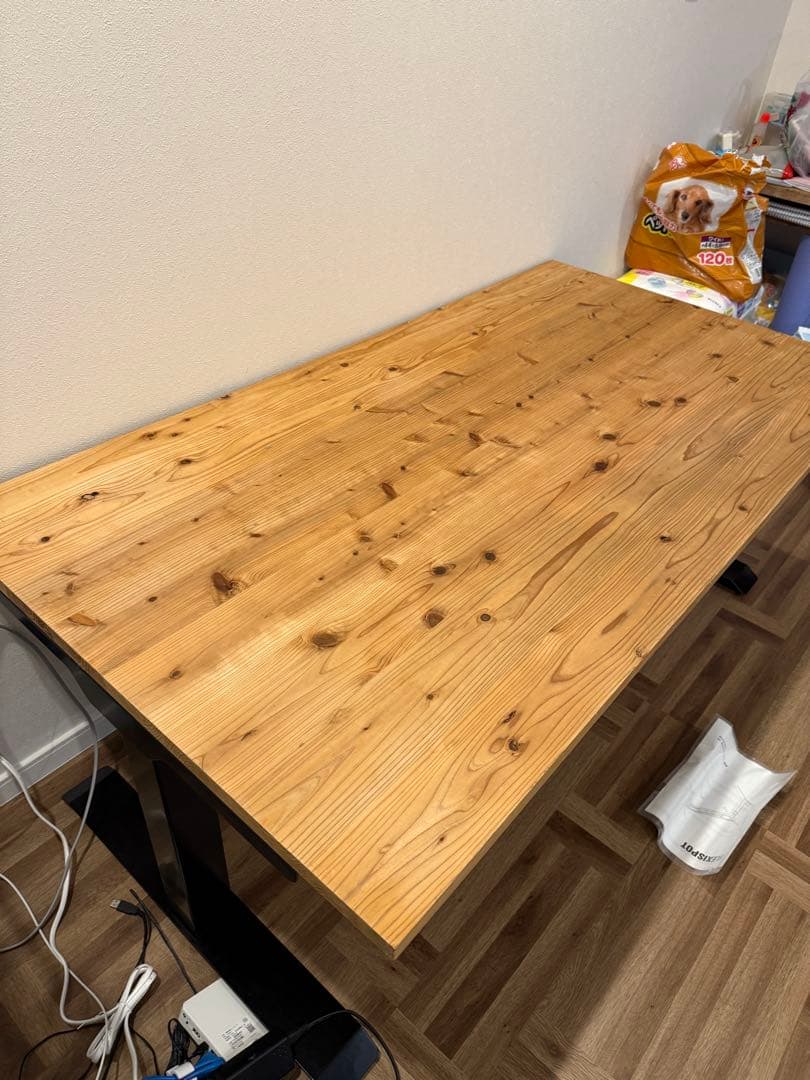 【た！】FLEXISPOT E7B 吉野杉天然無垢 150×80