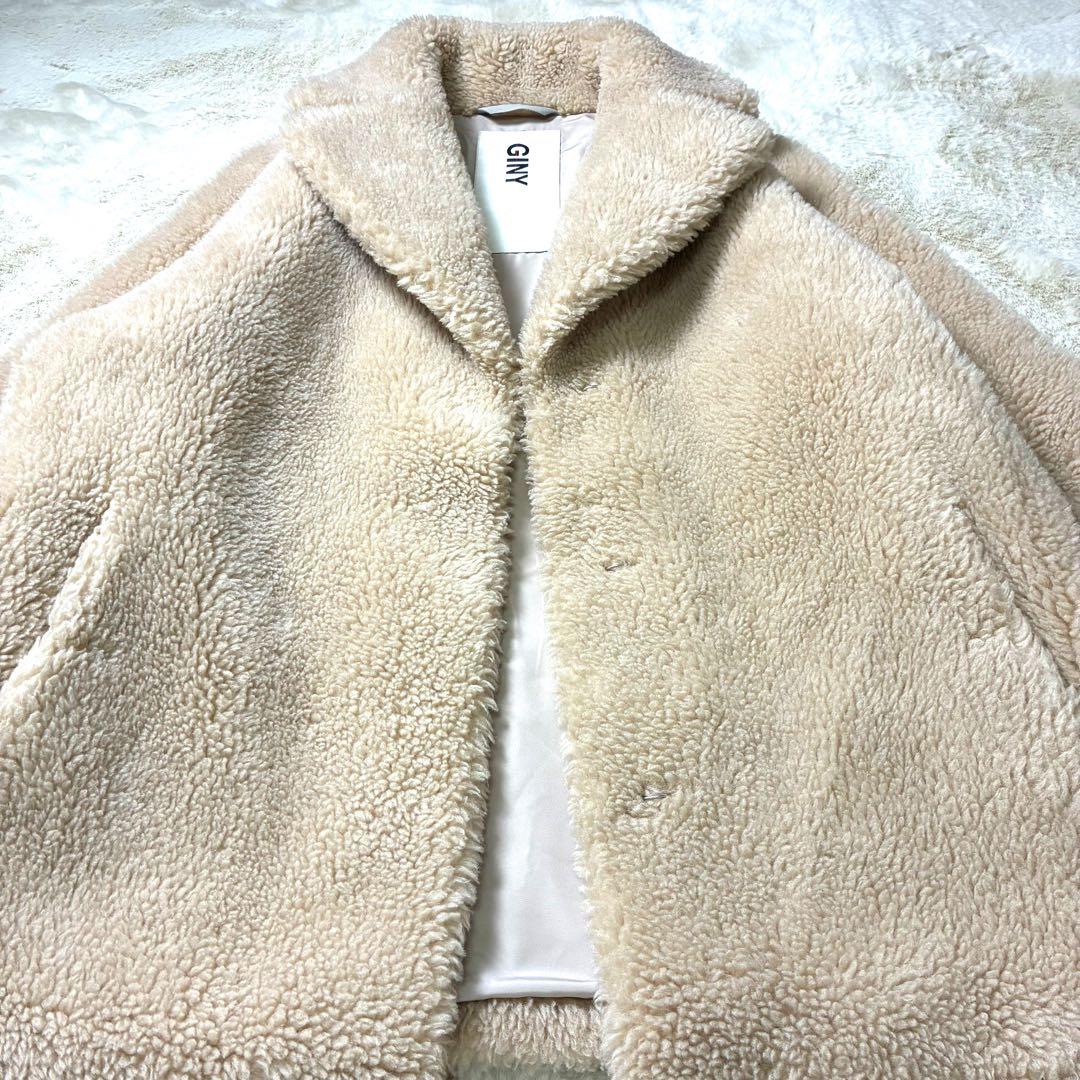 美品✨GINY ジニー SCGINYボアチェスターコート ボアコート　ベージュ