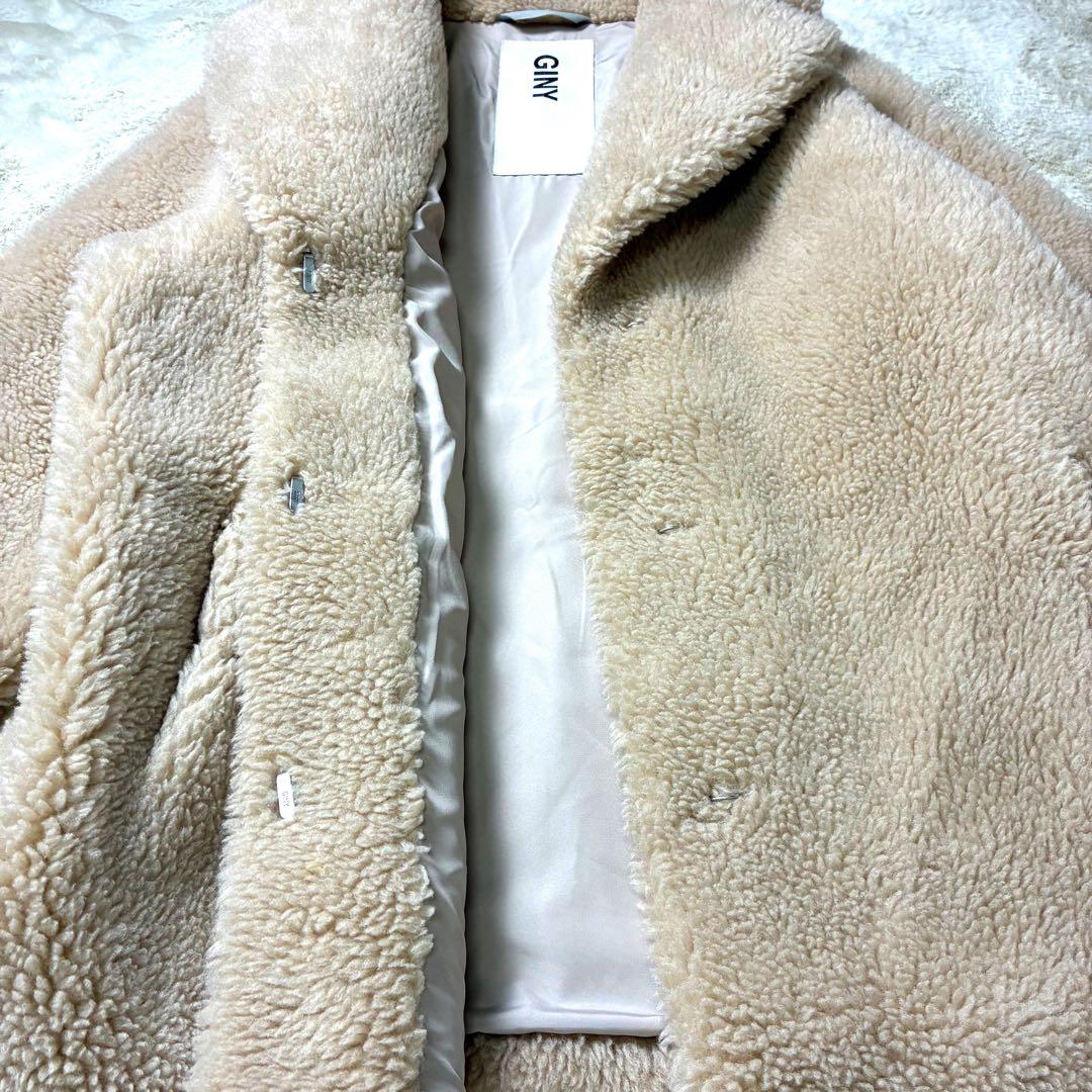 美品✨GINY ジニー SCGINYボアチェスターコート ボアコート　ベージュ