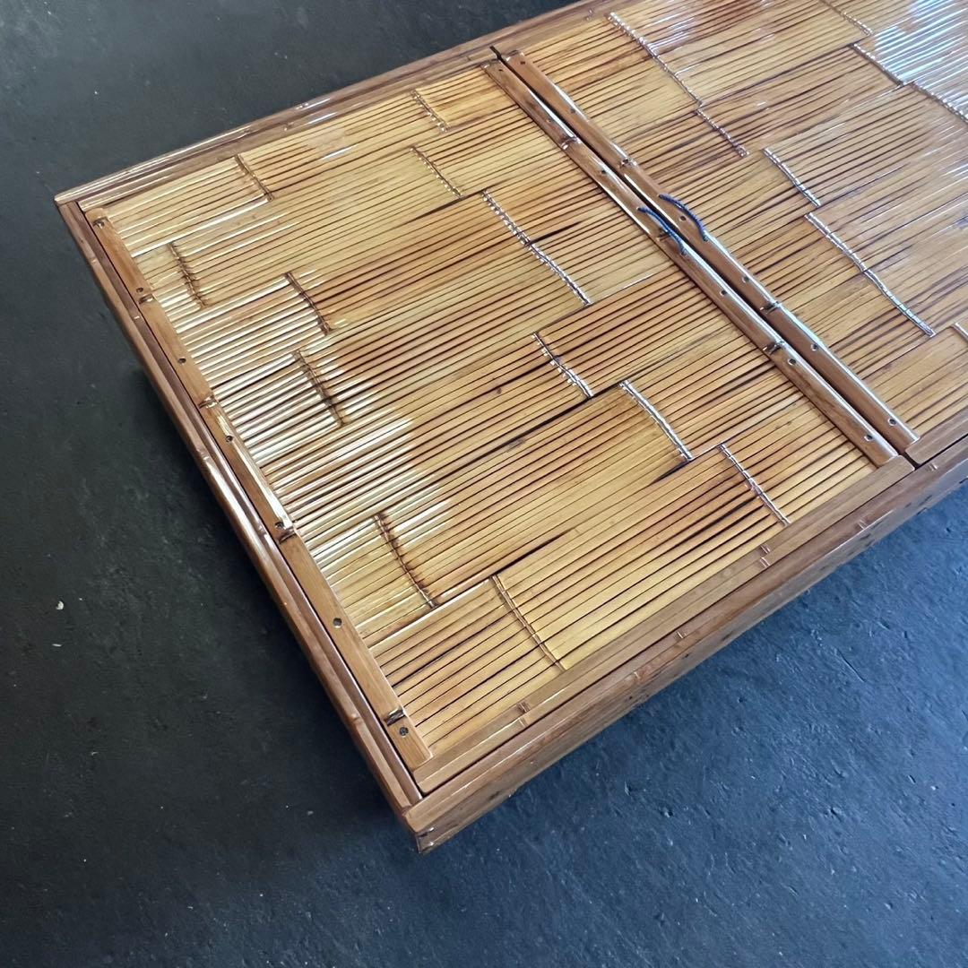 断捨離中　希少　梅里竹芸　シングルベット　竹製　【A-94】