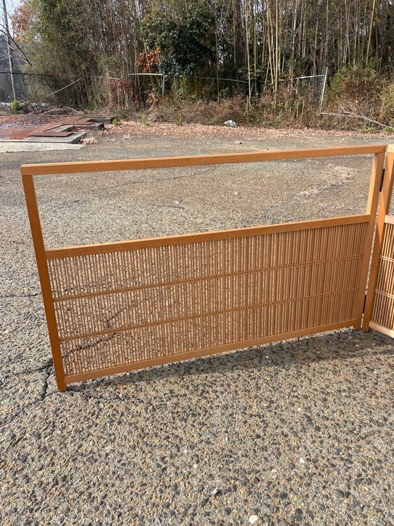 【組子細工 風炉先屏風 紙箱入り】繋ぎは蝶番 二つ折り 茶道具 古民家 和風