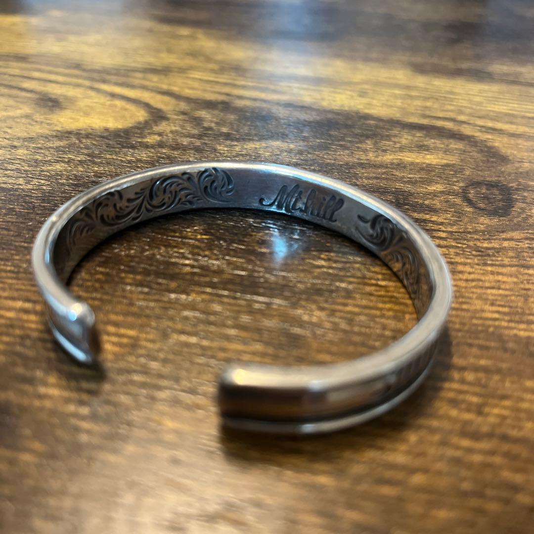 Mt.hill マウントヒル　ダイヤモンドパターン シルバーバングル