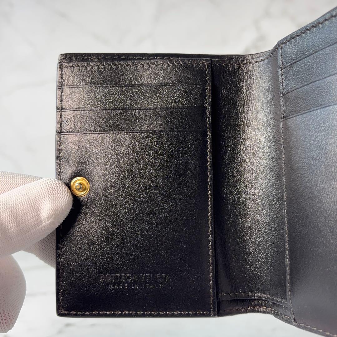 BOTTEGA VENETA 財布 2つ折り イントレチャート 黒