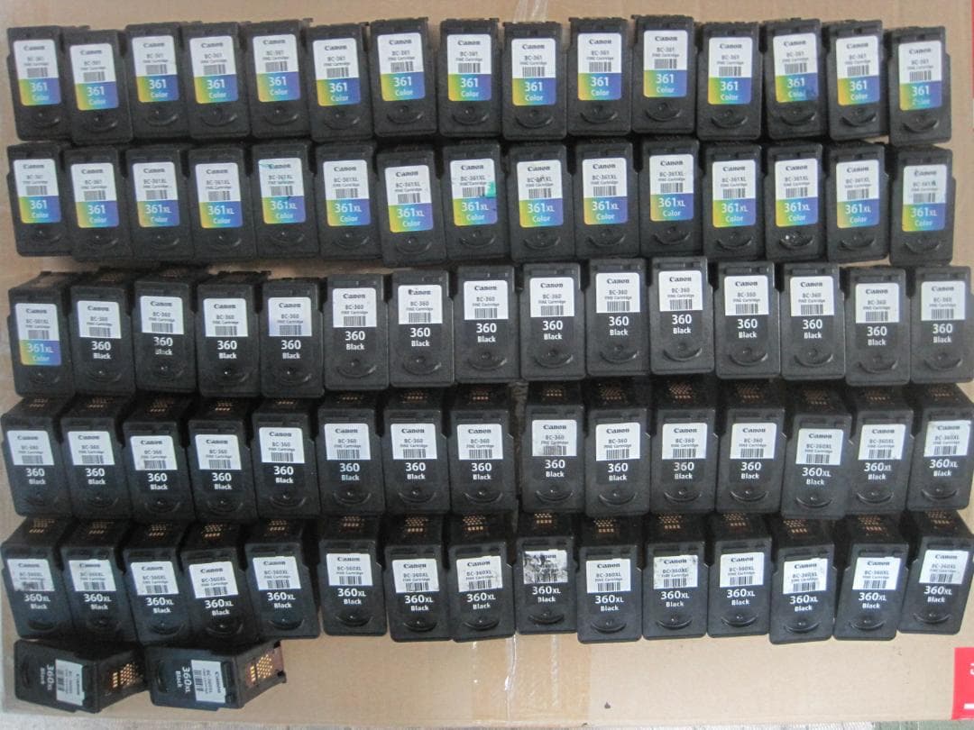 使用済 BC-360 BC-361 canon 純正インク 77個セット
