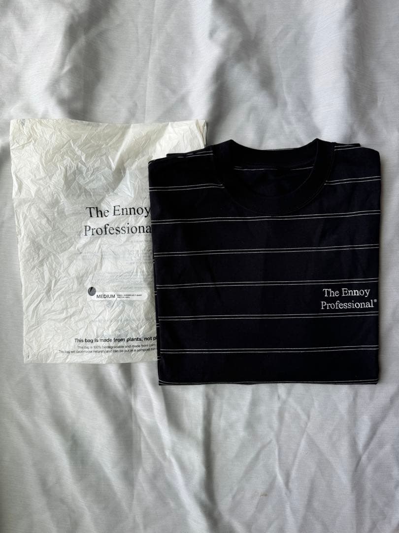 トップス 25SS Ennoy PANELBORDER S/ST-SHIRT BLACKM