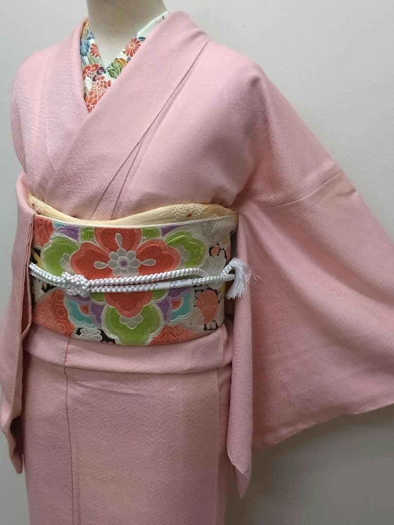 987　みはっちゃん　未使用品　作家もの　ピンク系色無地　4点フルセット