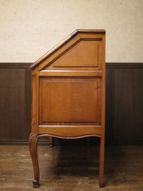 フランス アンティーク ルイ15世様式 彫刻 猫脚 ライティングビューロー